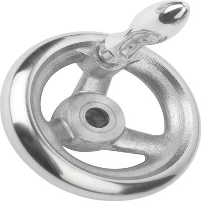 KIPP Operating Components | Standard Elements 118122 Handwheel Without Keyway, Aluminum, D1=400 mm, D2=30 mm