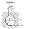 KIPP Operating Components | Standard Elements 118122 Handwheel Without Keyway, Aluminum, D1=400 mm, D2=30 mm view 3