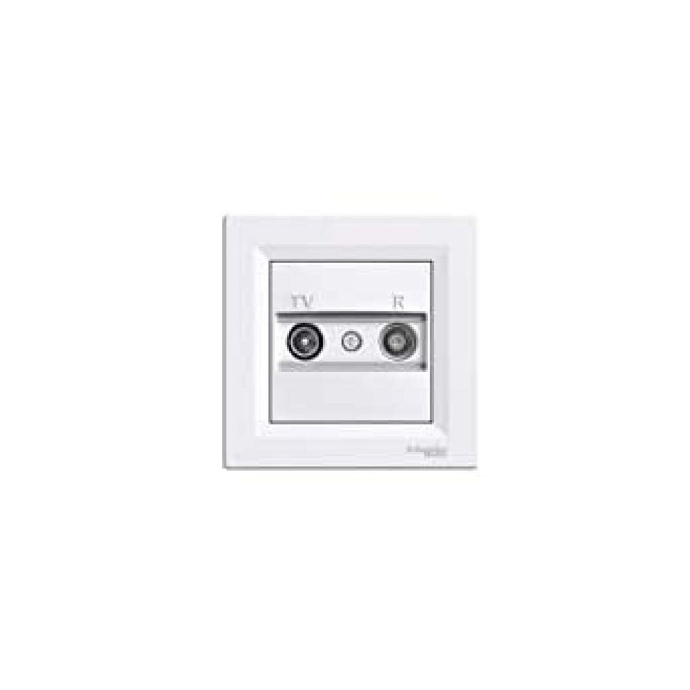 Schneider Electric EPH3300121 TV/FM End Socket, White