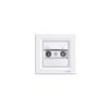 Schneider Electric EPH3300121 TV/FM End Socket, White view 1