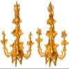 Exotic India Ganesha-Lakshmi Wick Lamps, Set of 2 Brass Statues view 1