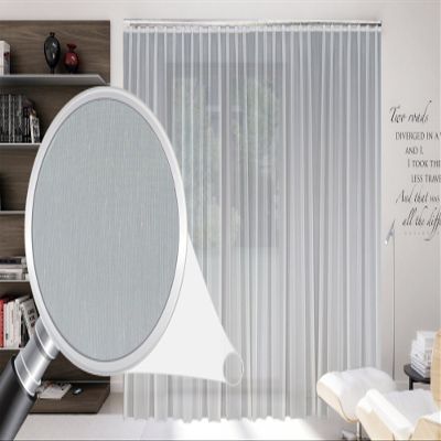 Sun World Made-to-Measure White Batiste Sheer Curtain with Lead Weight and Automatic Pleat Tape, 1:2.5, Triple Pleat