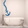 CLICKANDPRINT Boat Anchor with Chain Wall Decal, 60 x 30.3 cm, Gentian Blue view 2