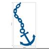 CLICKANDPRINT Boat Anchor with Chain Wall Decal, 60 x 30.3 cm, Gentian Blue view 3