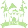 CLICKANDPRINT Wall Sticker / Wall Decal, Castle, 160 x 120 cm, Spring Green view 1