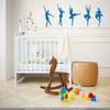 CLICKANDPRINT Ballerina Wall Decal, 140 x 44.6 cm, Azure Blue view 2