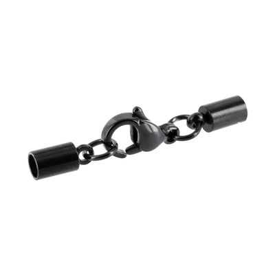 Auroris Stainless Steel Lobster Clasp, 3 mm Hole, Black, 1 Pc.