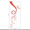 CLICKANDPRINT Tree Vine Wall Sticker, 200 x 78.8 cm, Orange-Red view 3