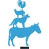 CLICKANDPRINT The Town Musicians of Bremen Sticker, 90 x 61.2 cm, Light Blue view 1