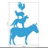 CLICKANDPRINT The Town Musicians of Bremen Sticker, 90 x 61.2 cm, Light Blue view 2