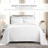 Superior 3-Piece Cotton Paisley Matelassé Coverlet Set, Queen, White view 4