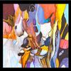 Buyartforless Framed Circle of Life I by Elizabeth Stack, 24 x 18 in. Abstract Colorful Art Print view 1