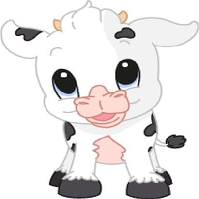 Bambinella Iron-On Velour/Flock Application - Baby Cow