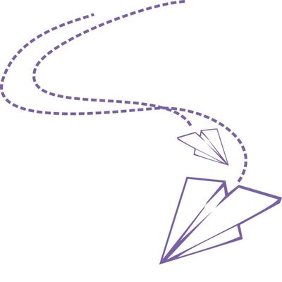 CLICKANDPRINT Paper Airplane II Sticker, 120 x 117.2 cm, Lavender, Decorative Sticker / Car Sticker / Decal / Vinyl