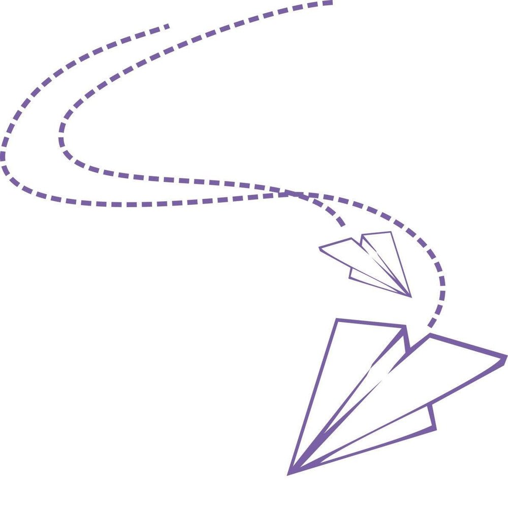 CLICKANDPRINT Paper Airplane II Sticker, 120 x 117.2 cm, Lavender, Decorative Sticker / Car Sticker / Decal / Vinyl