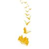 CLICKANDPRINT Flying Books Wall Decal, 250 x 72.5 cm, Signal Yellow view 1