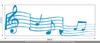 CLICKANDPRINT Musical Notes Wall Decal, 220 x 76 cm, Light Blue view 3