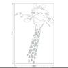 CLICKANDPRINT Giraffe Head Wall Decal, 170 x 108.9 cm, Light Gray view 3