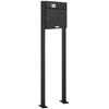 AL Briefkasten Systems 1-Compartment Freestanding Mailbox, Anthracite Gray RAL 7016, with Bell view 1