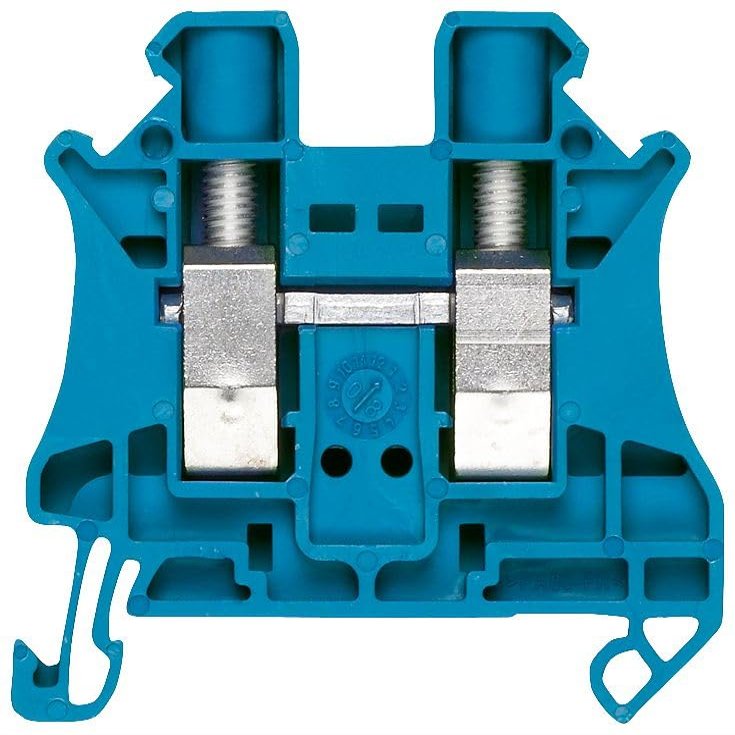 Siemens Feed-Through Terminal with Connecting Screw, 4.0 mm², 6.2 mm, Blue