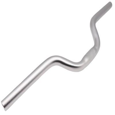 Aluminum Riser Bar Handlebar for Fixie/Single-Speed, 520 × H50 mm (Silver)