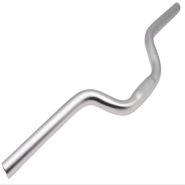 Aluminum Riser Bar Handlebar for Fixie/Single-Speed, 520 × H50 mm (Silver)