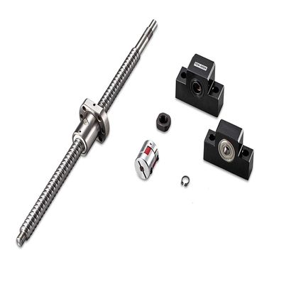 TEN-HIGH SFU1605 800 mm Ball Screw with Single Ball Nut, EK/EF Set and Coupling for CNC