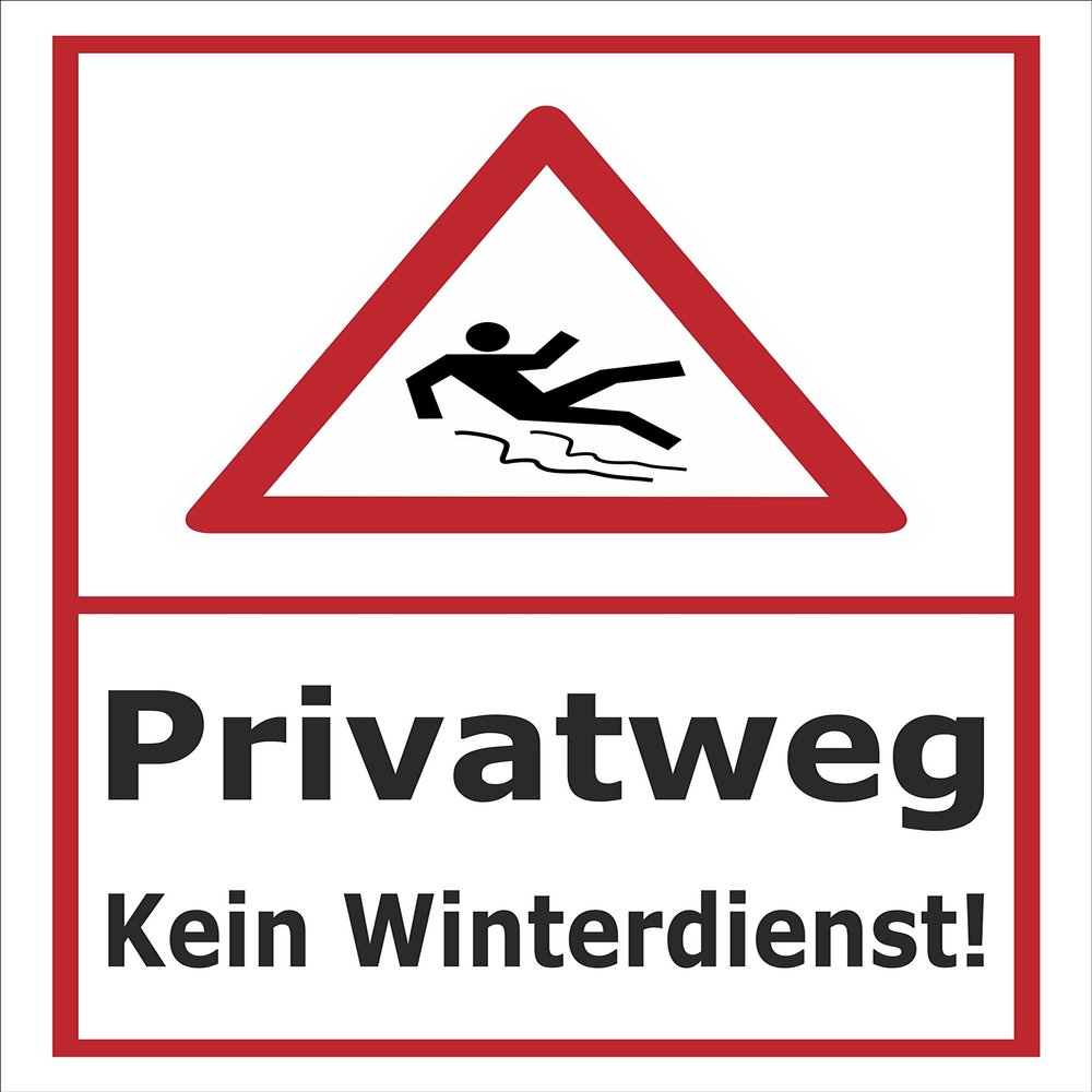 Private Road – No Winter Maintenance Sticker, 30 x 20 cm, 20 Var, S00018-040-B