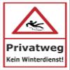 Private Road – No Winter Maintenance Sticker, 30 x 20 cm, 20 Var, S00018-040-B view 1