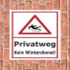 Private Road – No Winter Maintenance Sticker, 30 x 20 cm, 20 Var, S00018-040-B view 2
