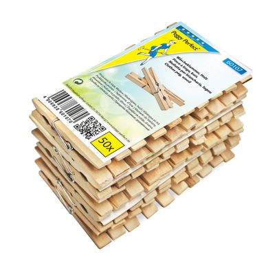Peggy Perfect 60107 Wooden Clothespins, 75 mm