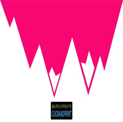 CLICKANDPRINT Mountain Flip-Image Sticker, 150 x 38.5 cm, Neon Pink