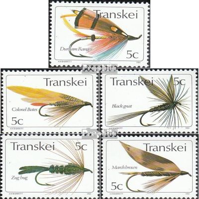 Prophila Collection South Africa–Transkei 65–69 Complete Set, MNH, 1980 Fishhooks