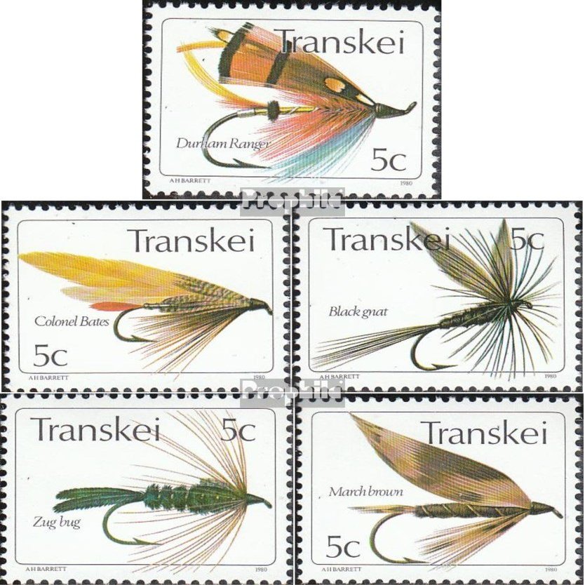 Prophila Collection South Africa–Transkei 65–69 Complete Set, MNH, 1980 Fishhooks