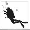 CLICKANDPRINT Diver Sticker, 70 x 67.8 cm, Metallic Black view 2