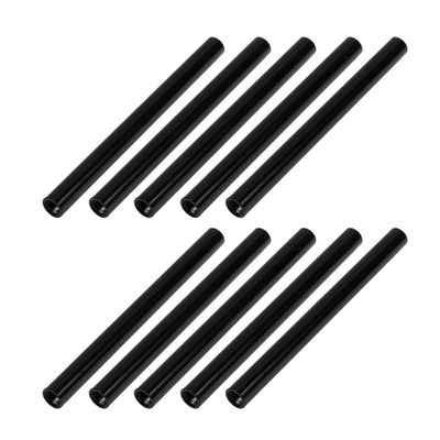 sourcing map 10-Pack M3 x 60 mm Round Aluminum Alloy Standoff Bolts for Quadcopter, Black