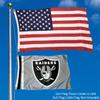 Oakland Raiders 2' x 3' Flag, LST 82 view 2