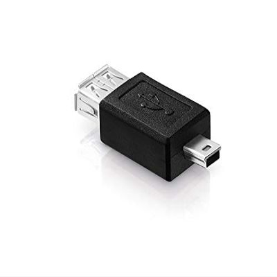 adaptare 41007 USB 2.0 Adapter, Mini-B 5-Pin Male to Type-A Female, Black