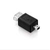 adaptare 41007 USB 2.0 Adapter, Mini-B 5-Pin Male to Type-A Female, Black view 1