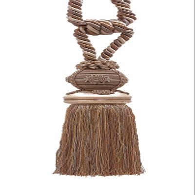 DecoPro Curtain Tieback with Tassel, 25 cm Tassel, 76 cm Wide, 95 cm Cord, Baroque Collection, Sandstone 7245