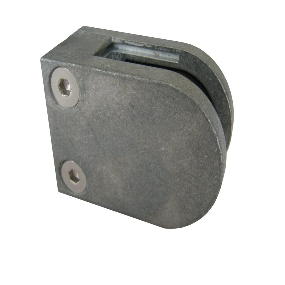 PMC Raw Zinc Flat Glass Clamp, Die-Cast Zinc, Mod. 09; 10.00 mm