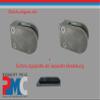 PMC Raw Zinc Flat Glass Clamp, Die-Cast Zinc, Mod. 09; 10.00 mm view 3