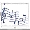 CLICKANDPRINT Musical Notes Wall Decal, 110 x 38 cm, Dark Blue view 3