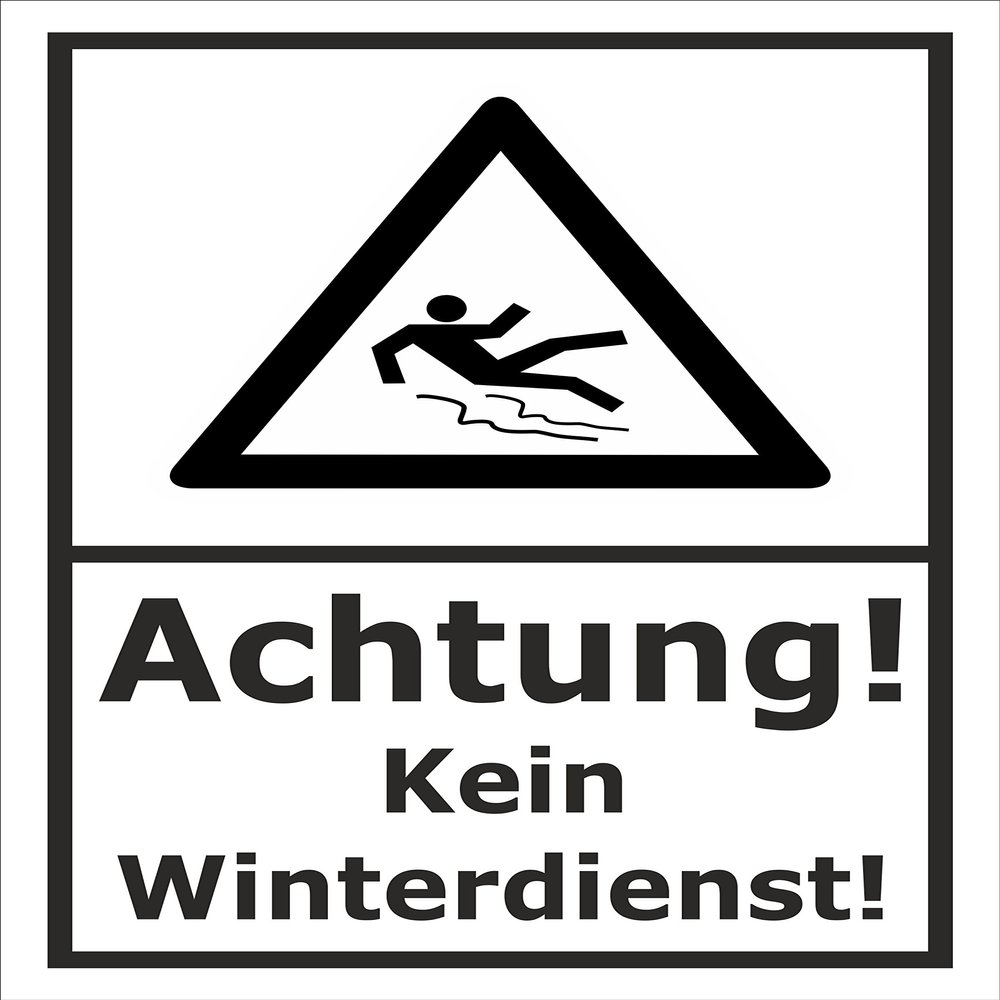No Winter Maintenance Service Sign - 30 x 20 cm - 3 mm Rigid Foam - 20 Var - S00018-064-A