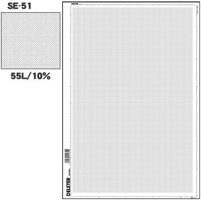 Deleter Screen Tone Jr JR-109 [Dot Pattern 55/10%] [182 x 253 mm (7.16 x 9.96 in)] for Comic Manga Illustration and Graphic Screentone