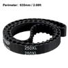 sourcing map 250XL 125-Tooth Synchronous Rubber Timing Belt, Closed Loop, 635 mm Circumference view 3