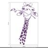 CLICKANDPRINT Giraffe Head Wall Decal, 130 x 83.2 cm, Violet view 3