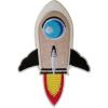 ELLU Embroidered NASA Rocket Patch, Iron-On or Sew-On view 1