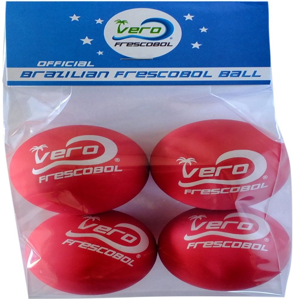 Frescobol Balls, Brazilian Original Red, 4-Pack