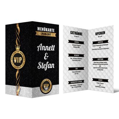 Wedding Menus (30 pcs.) - VIP Gold - Food and Beverage Menus